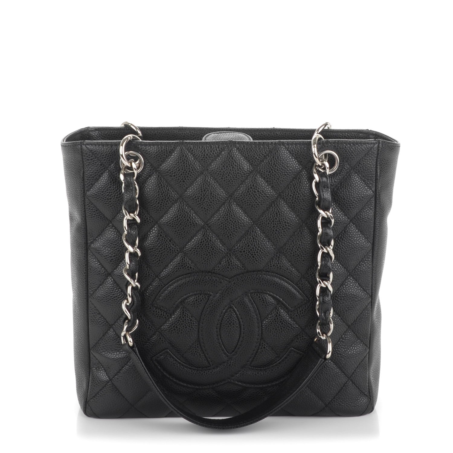 Chanel Caviar Quilted Petit Shopping Tote PST Black 1 of 7