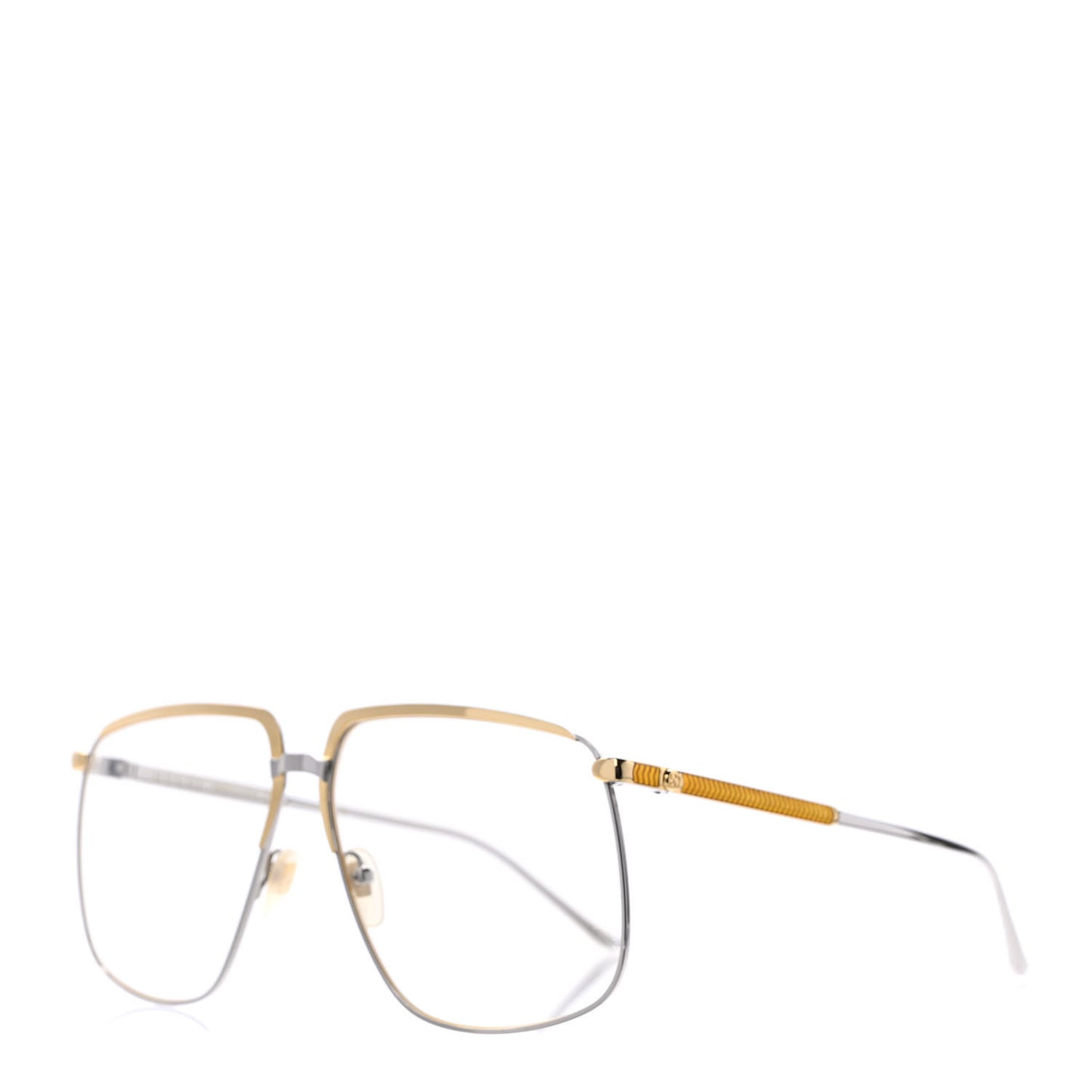 Metal Aviator Sunglasses GG0365S Silver Gold
