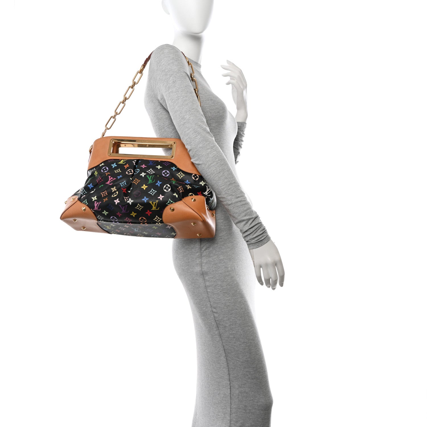 Louis Vuitton Monogram Multicolor Judy MM Black 2 of 12