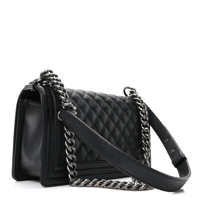Chanel Caviar Quilted Medium Boy Flap Black 3 of 10