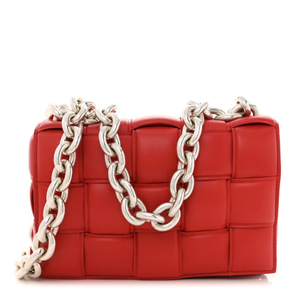 Bottega Veneta Lambskin Maxi Intreccio Padded Chain Cassette Crossbody Bag Nail Polish 1 of 13