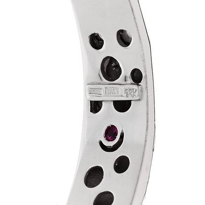 Roberto Coin 18K White Gold Diamond Enamel Swirl Concave Bracelet Multi 3 of 3