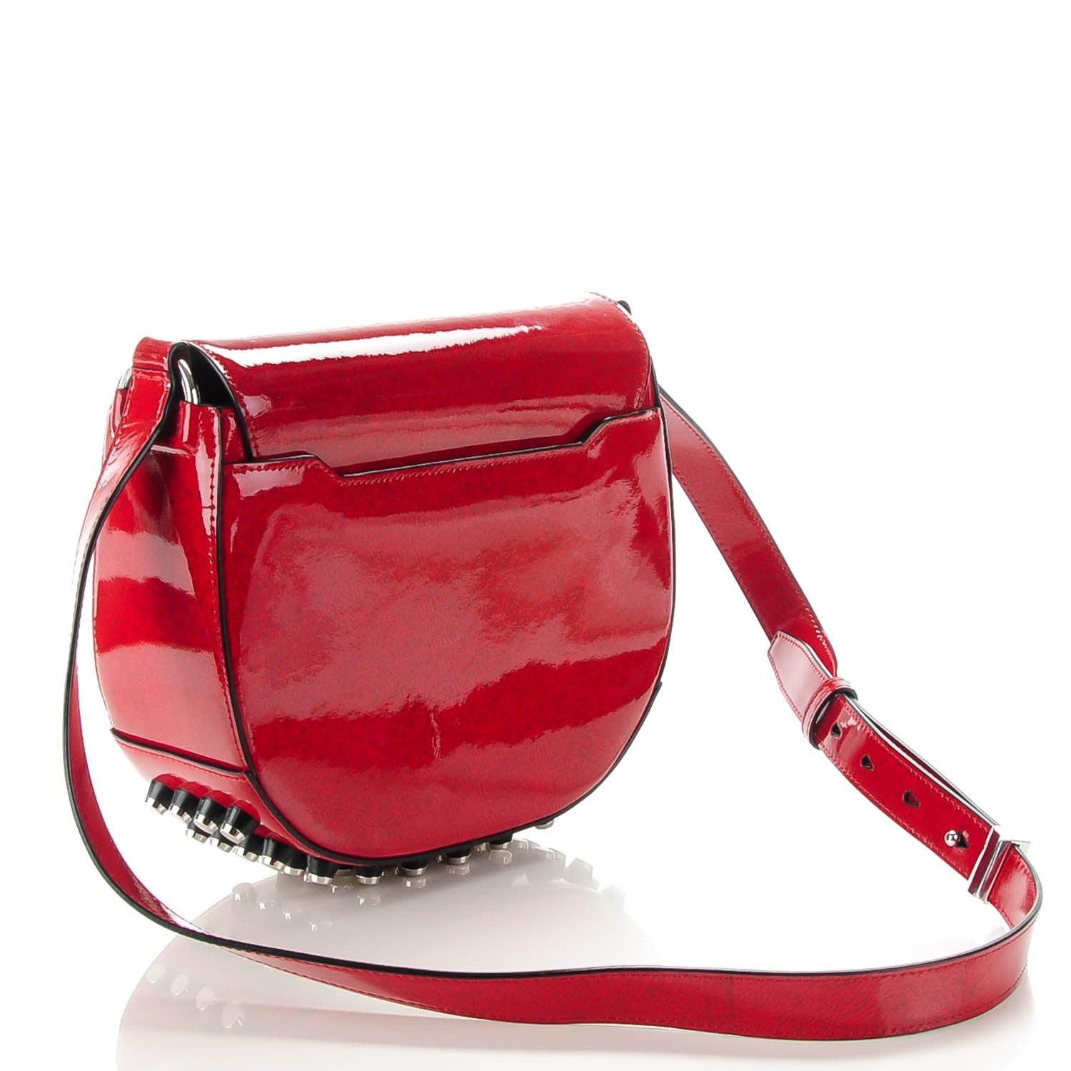 Alexander Wang Patent Calfskin Lia Lacquer Black and Rhodium Hardware 3 of 6