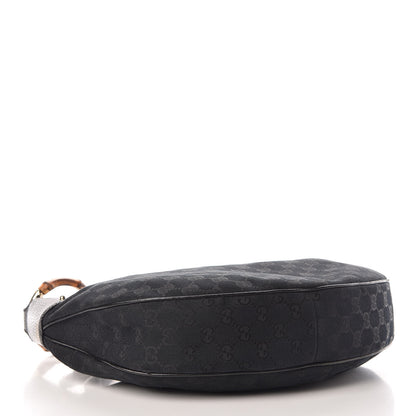 Gucci Monogram Bamboo Ring Hobo Black 4 of 8
