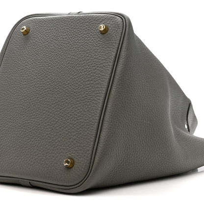 Hermes Taurillon Clemence Picotin Lock 22 MM Etain 9 of 10