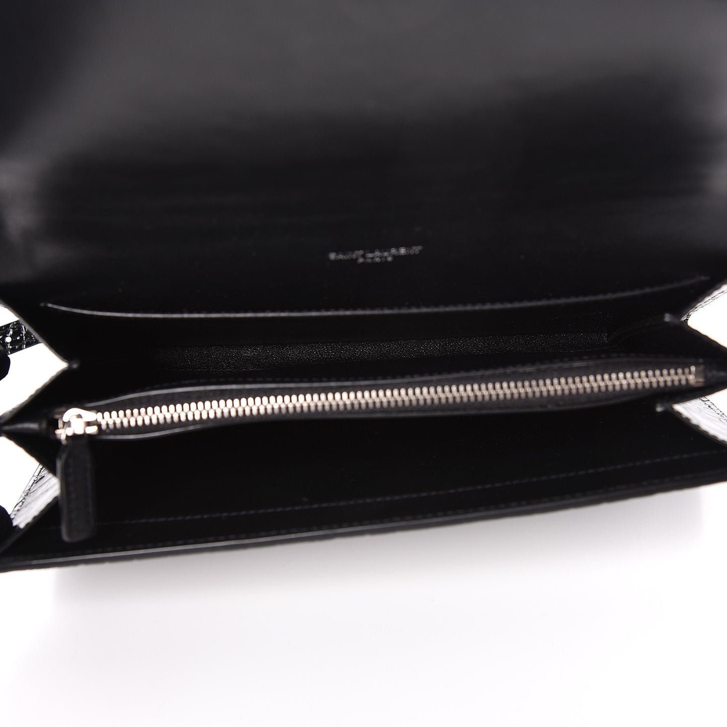 Calfskin Crocodile Embossed Monogram Uptown Crossbody Black