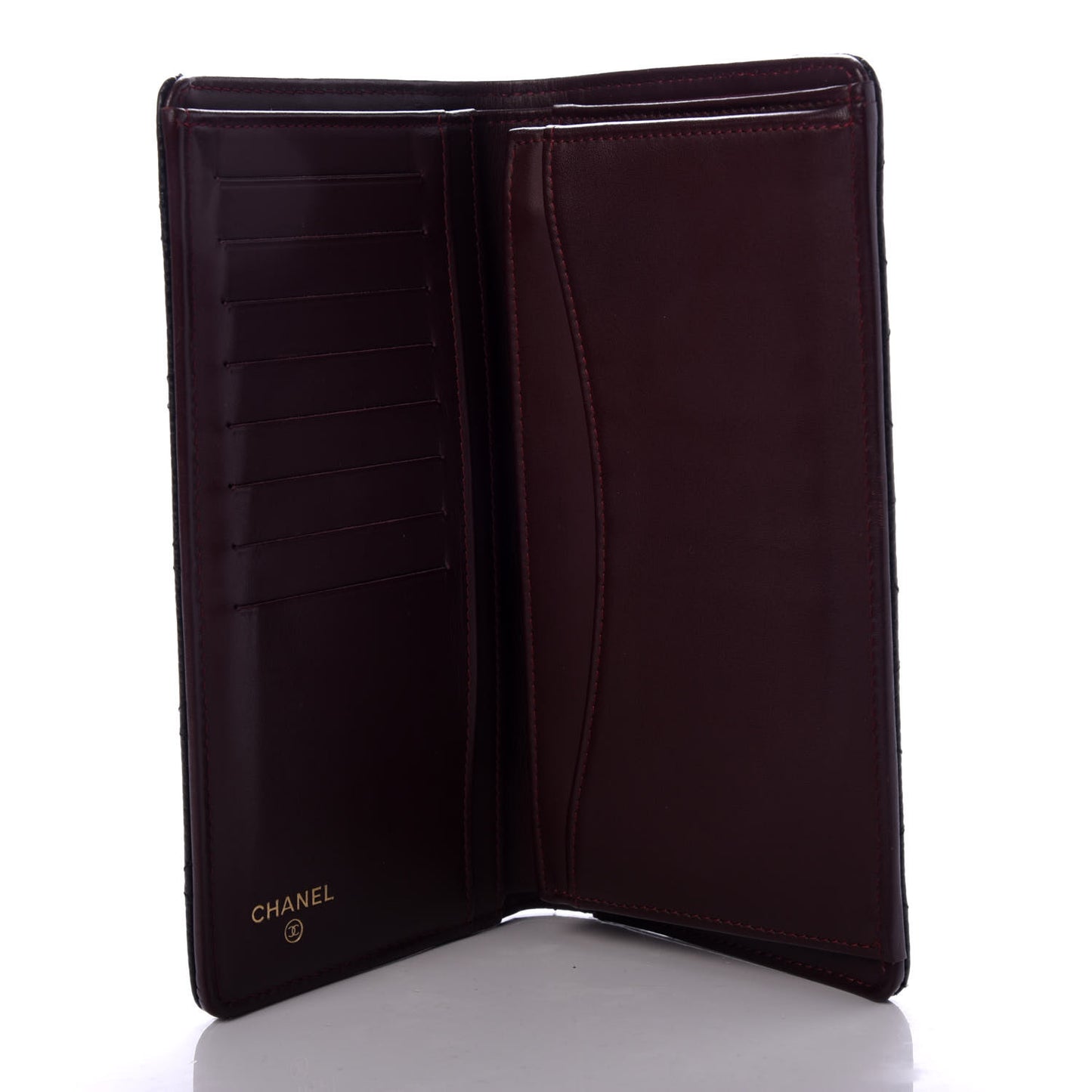 Caviar Quilted Yen Wallet Black