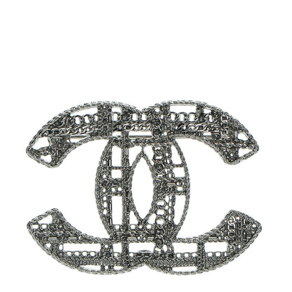 Chanel Ruthenium Chain CC Brooch 1 of 5