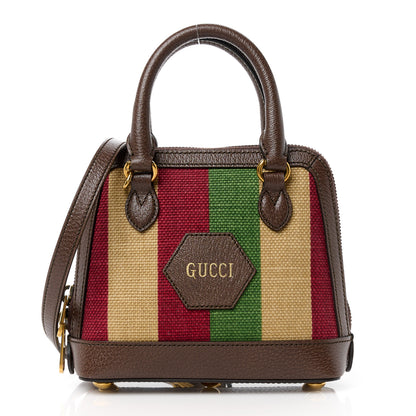 Gucci Canvas Marley Stripe 100 Centennial Music Mini 1955 Top Handle Bag Multicolor 1 of 10
