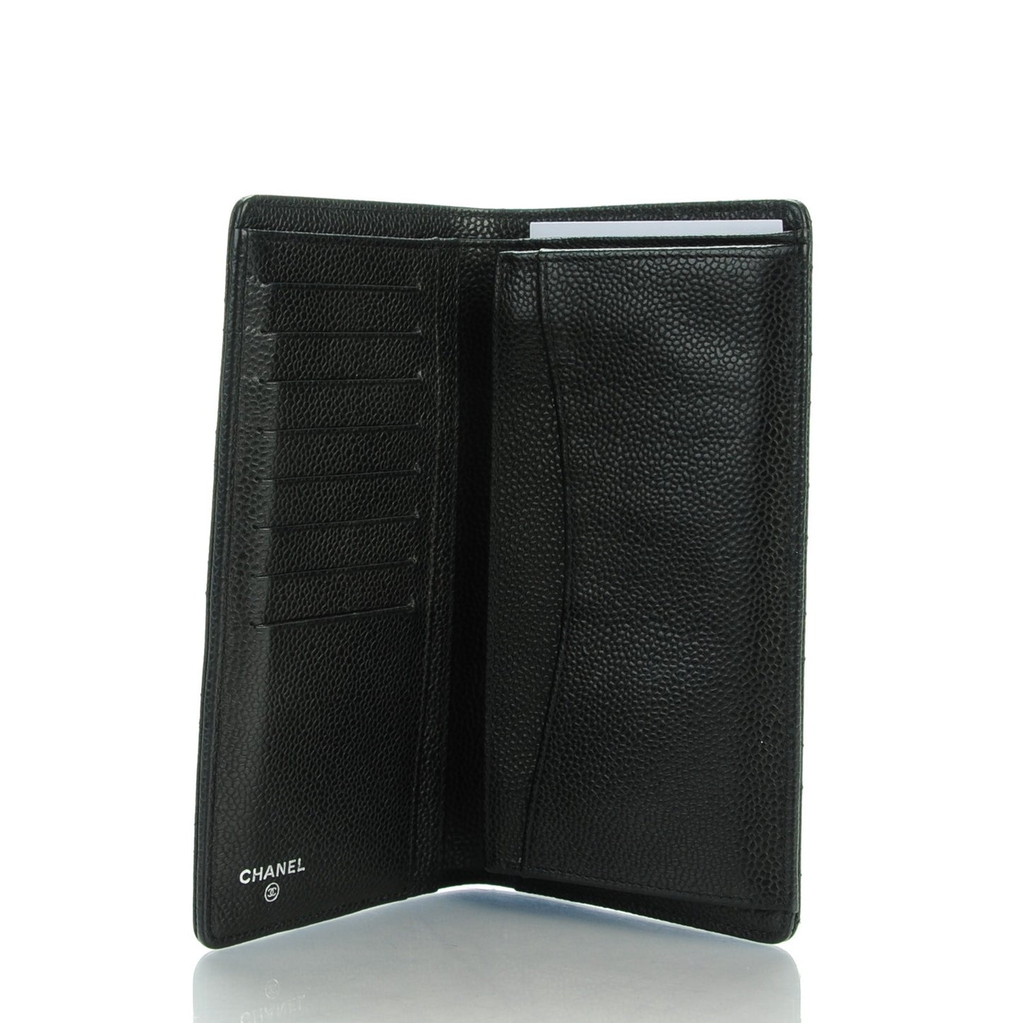Caviar Quilted Yen Wallet Black