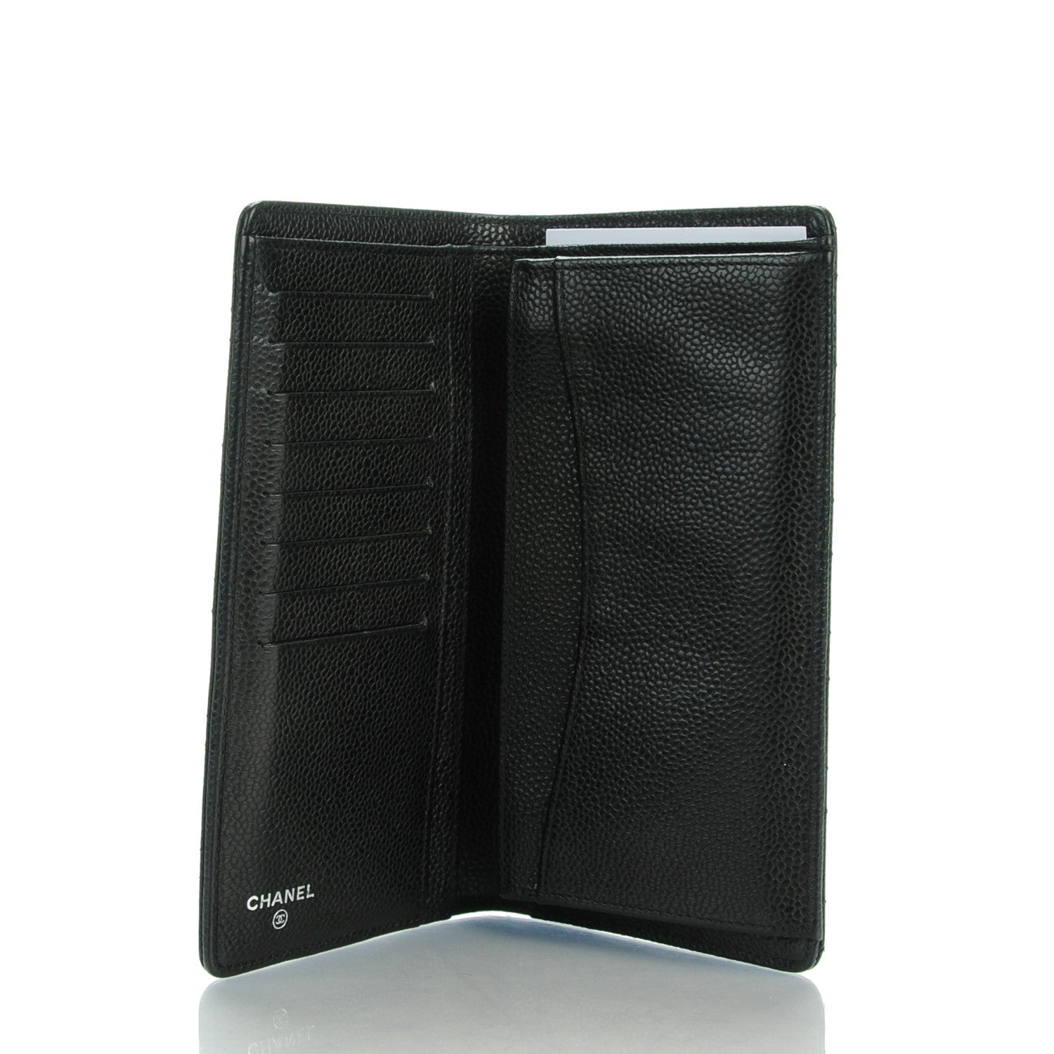 Chanel Caviar Quilted Yen Wallet Black 5 of 7