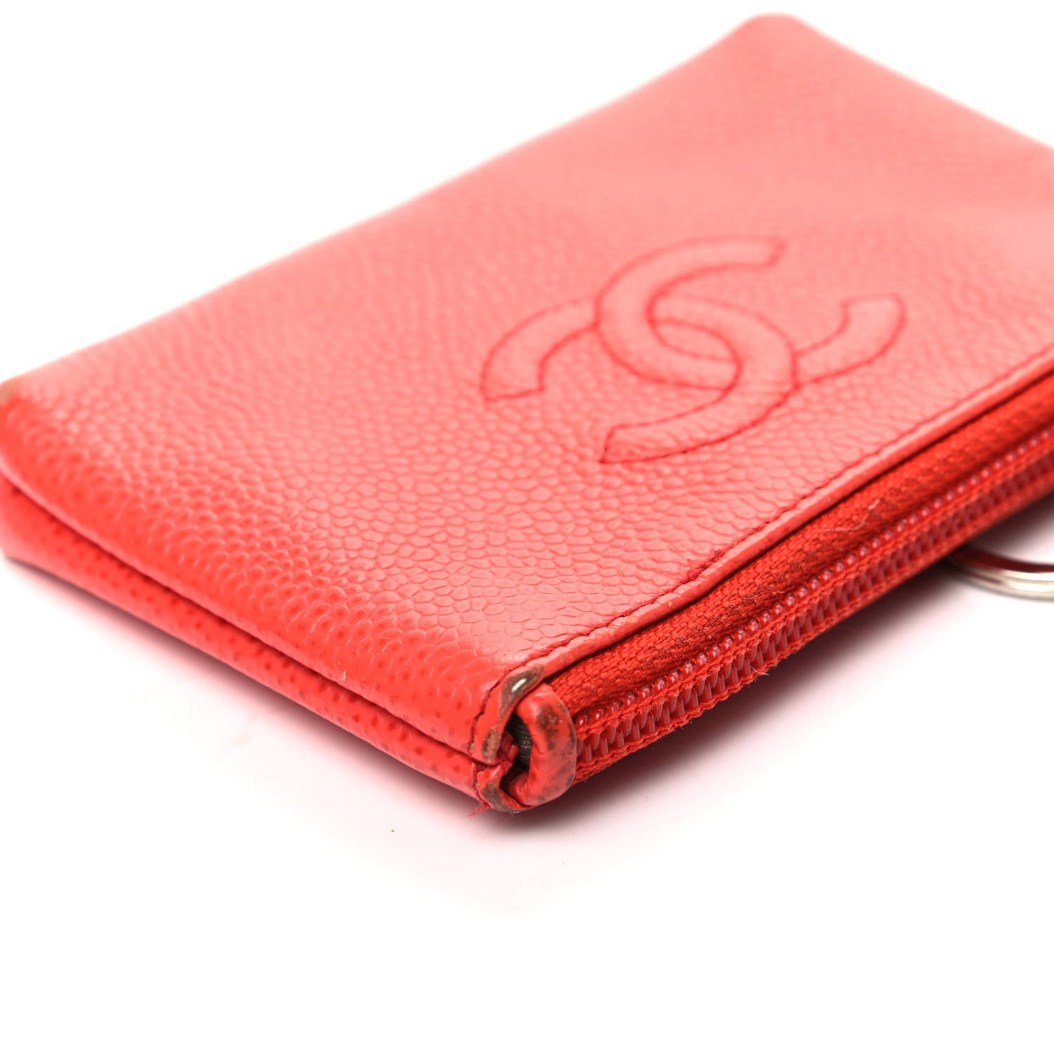 Chanel Caviar Timeless CC Key Holder Red 10 of 11