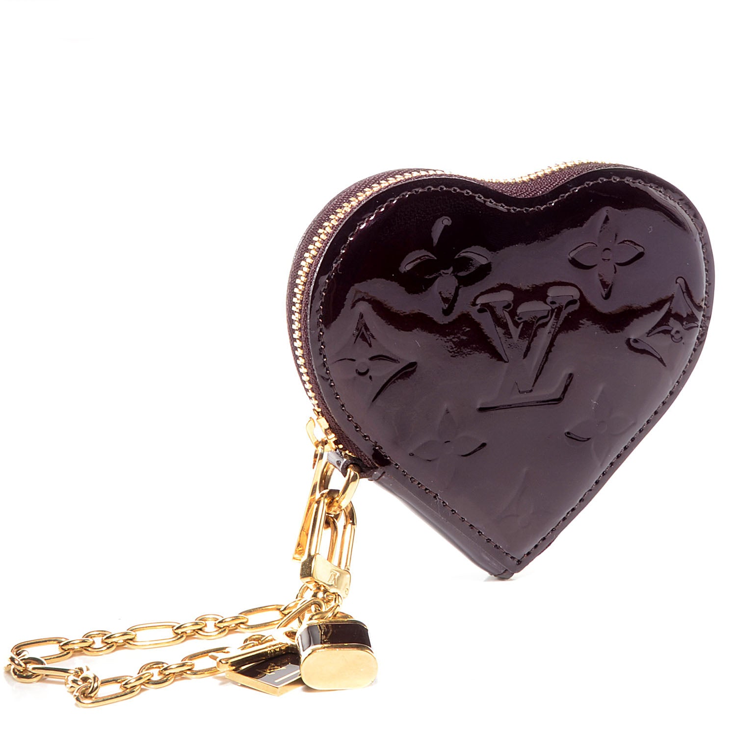 Louis Vuitton Vernis Coeur Heart Coin Purse Amarante 3 of 9