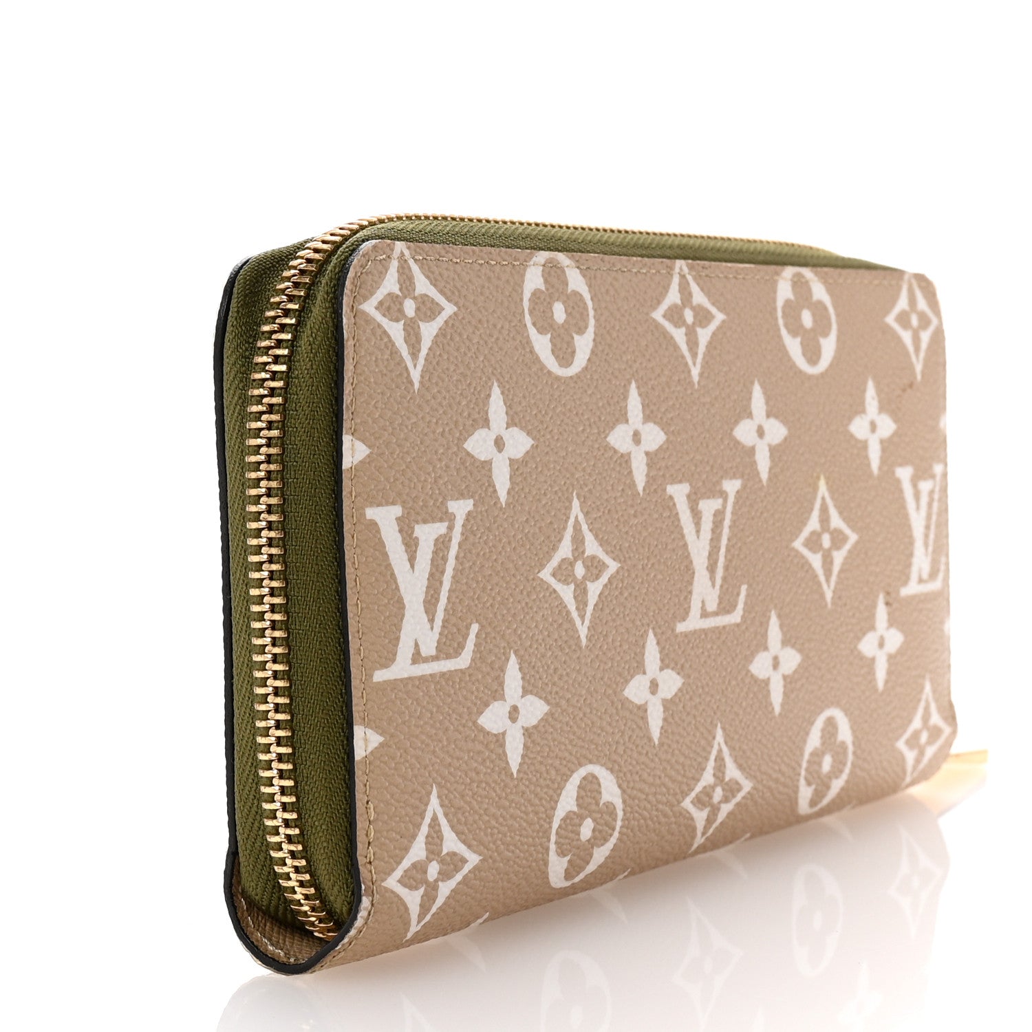 Louis Vuitton Monogram Giant Zippy Wallet Kaki White 3 of 6