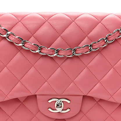 Chanel Lambskin Quilted Jumbo Double Flap Pink 8 of 14