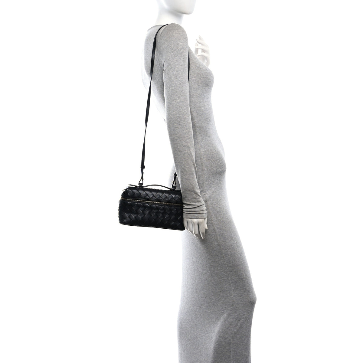 Calfskin Intrecciato Bang Bang Vanity Case Black