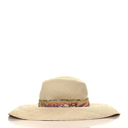 Hermes Panama Straw Brisa Brides De Gala Hat 57 Naturel Multicolore 3 of 8
