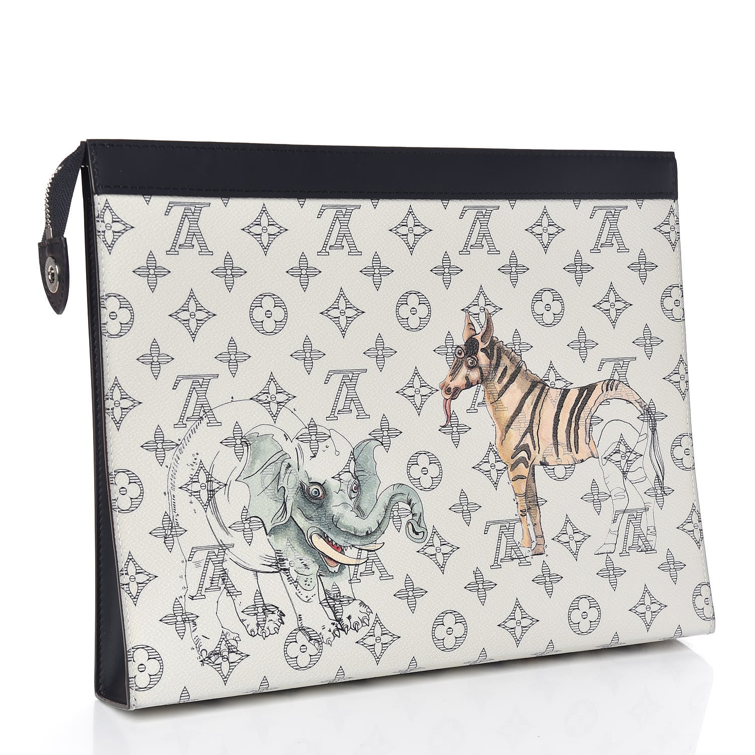 Louis Vuitton Savane Monogram Chapman Pochette Voyage GM Dune 3 of 12