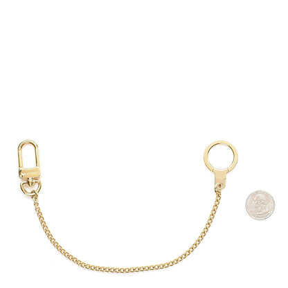 Louis Vuitton Metal Pochette Extender Key Ring Chain Gold 3 of 3