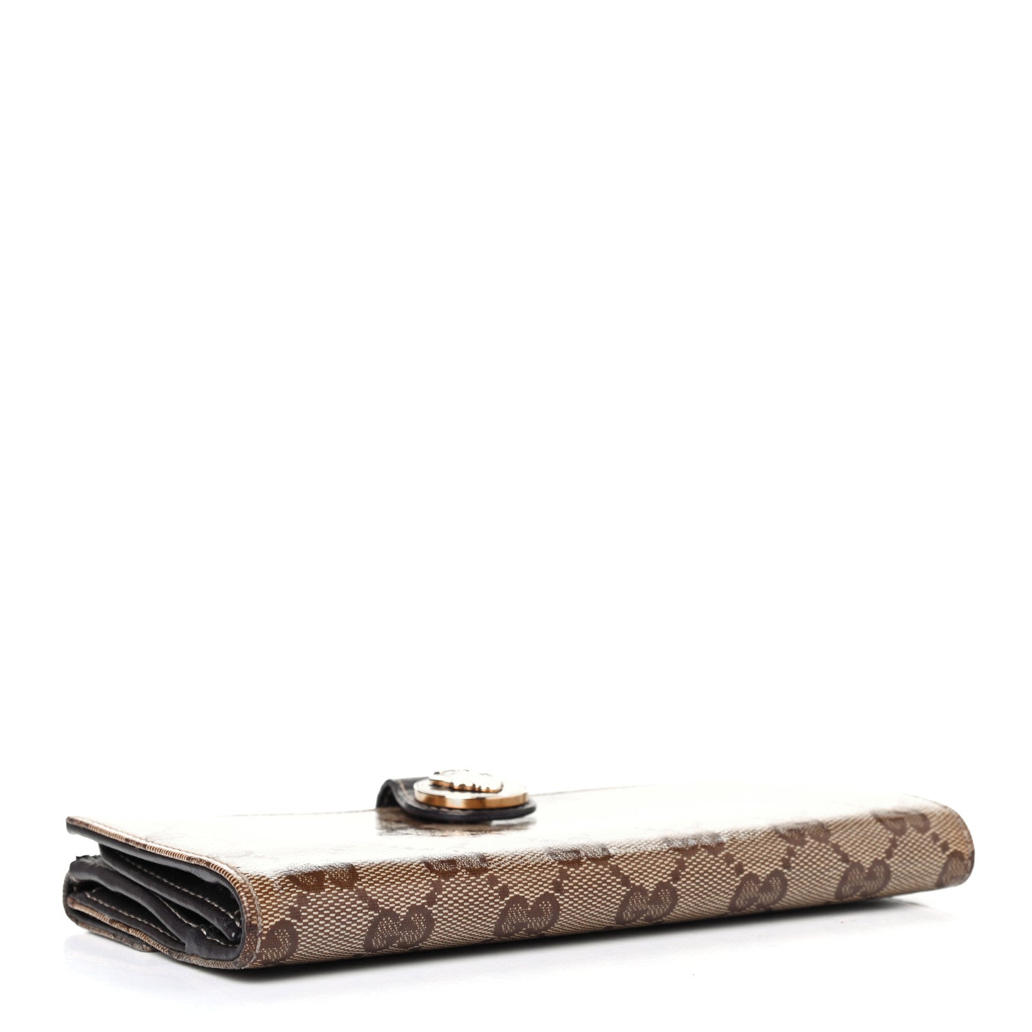 Gucci Crystal Monogram Hysteria Continental Wallet Brown 3 of 4