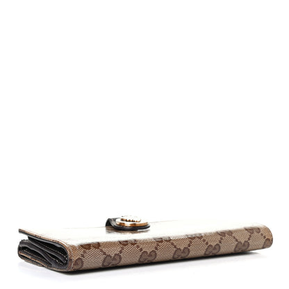 Gucci Crystal Monogram Hysteria Continental Wallet Brown 3 of 4