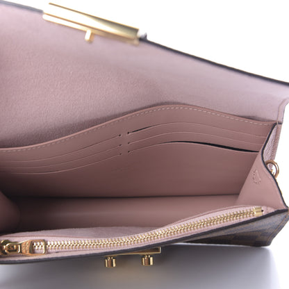 Louis Vuitton Damier Ebene Croisette Chain Wallet Magnolia 5 of 9