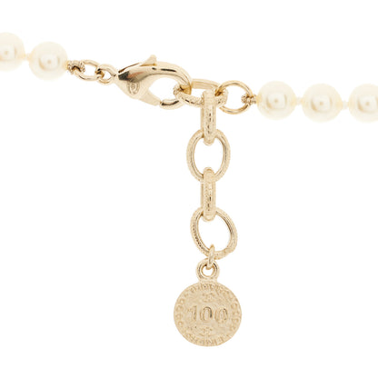 Chanel Pearl CC 100th Anniversary Necklace Light Gold 4 of 5