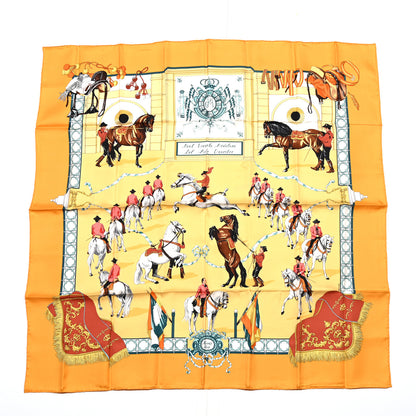 Hermes Silk Real Escuela Andaluza Del Arte Ecuestre Scarf 90 1 of 5