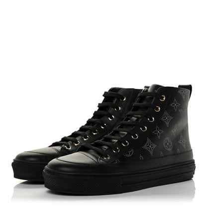 Louis Vuitton Calfskin Monogram Stellar Sneaker Boots 38 Black White 3 of 9