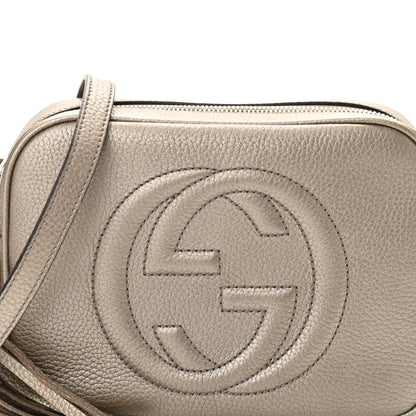 Gucci Metallic Pebbled Calfskin Small Soho Disco Bag Golden Beige 12 of 12