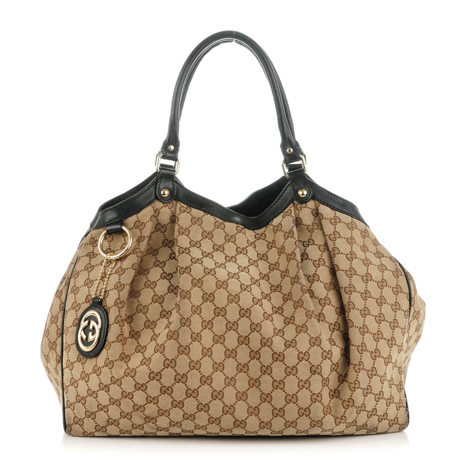 Gucci Monogram Large Sukey Tote Beige Ebony Black 1 of 11