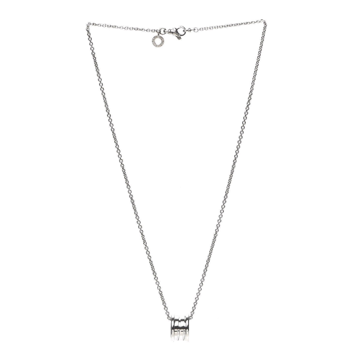 Bulgari 18K White Gold B.Zero1 Pendant Necklace 3 of 5