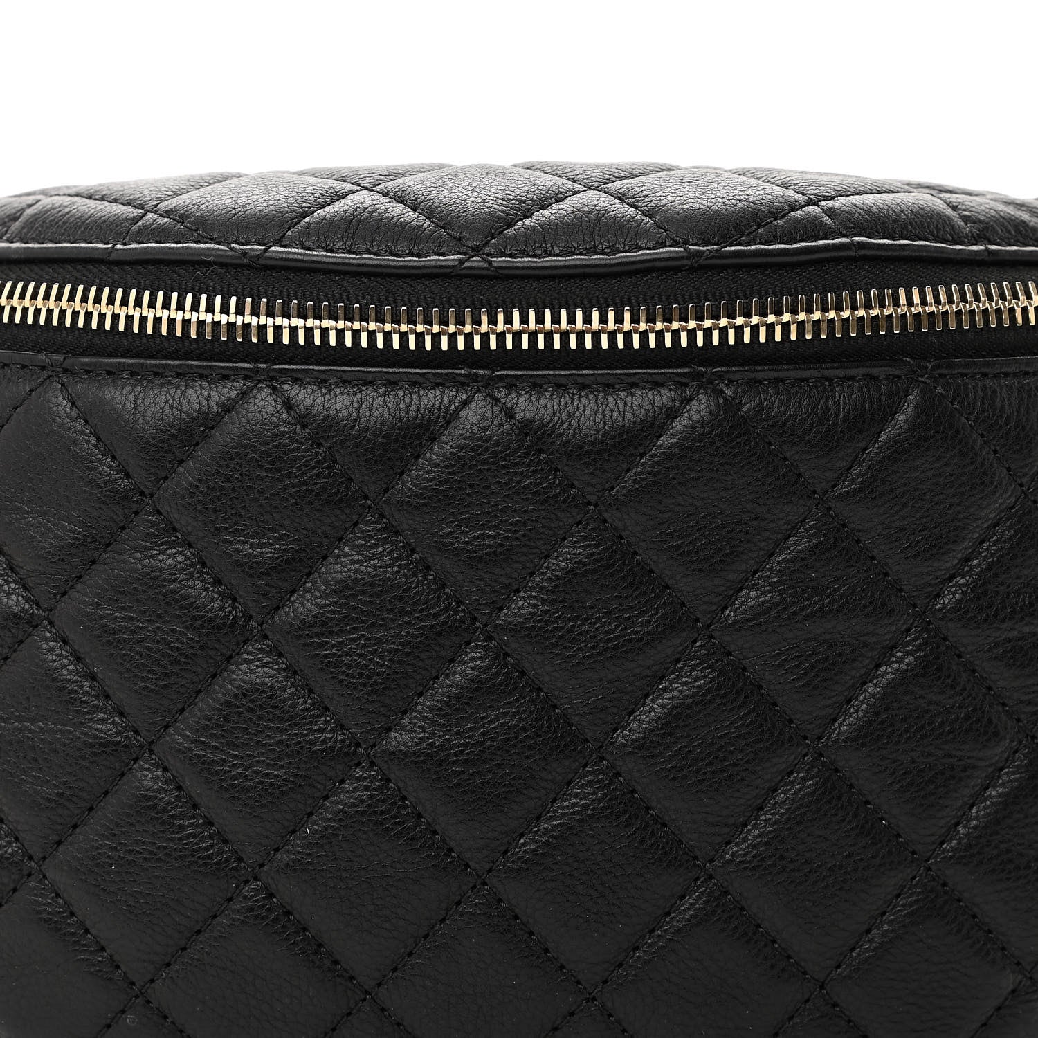 Chanel Calfskin Quilted Banane Waist Bag Fanny Pack Black 8 of 12