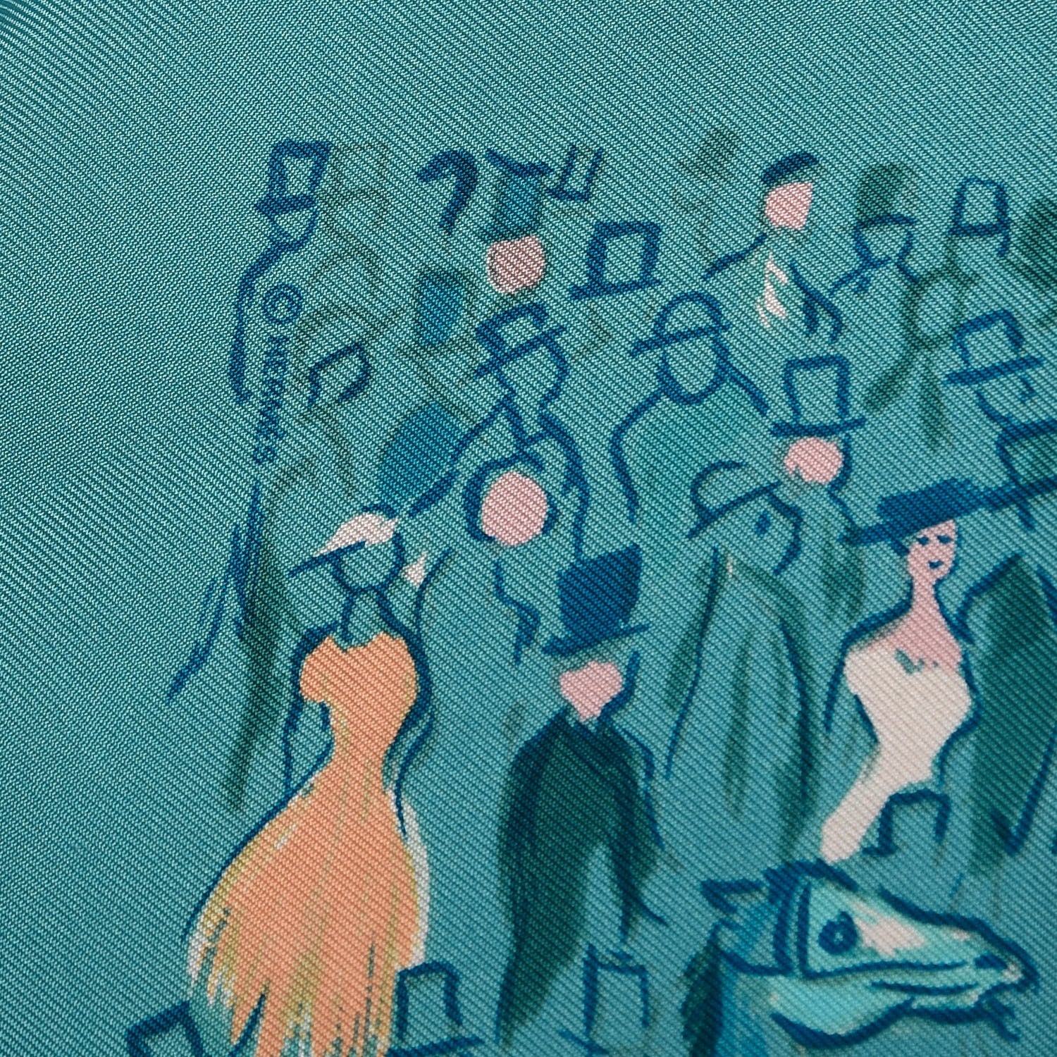 Hermes Silk Paddock Pocket Square 6 of 6
