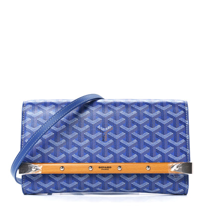 Goyard Goyardine Monte Carlo Bois Clutch With Strap Sky Blue 1 of 11
