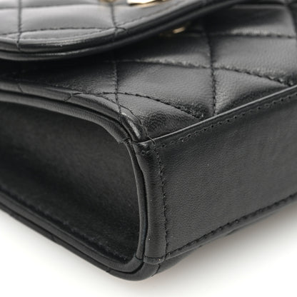 Chanel Lambskin Quilted Mini Trendy CC Clutch With Chain Black 8 of 10