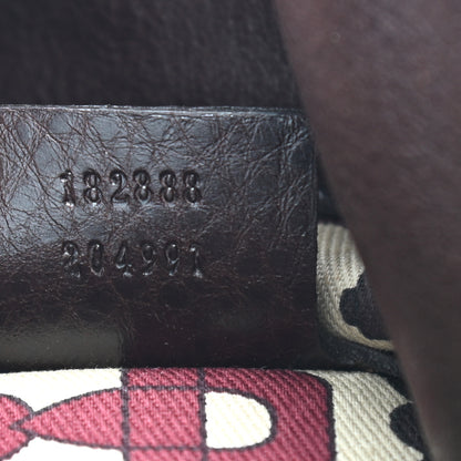 Gucci Calfskin Large Indy Top Handle Hobo Dark Brown 7 of 9