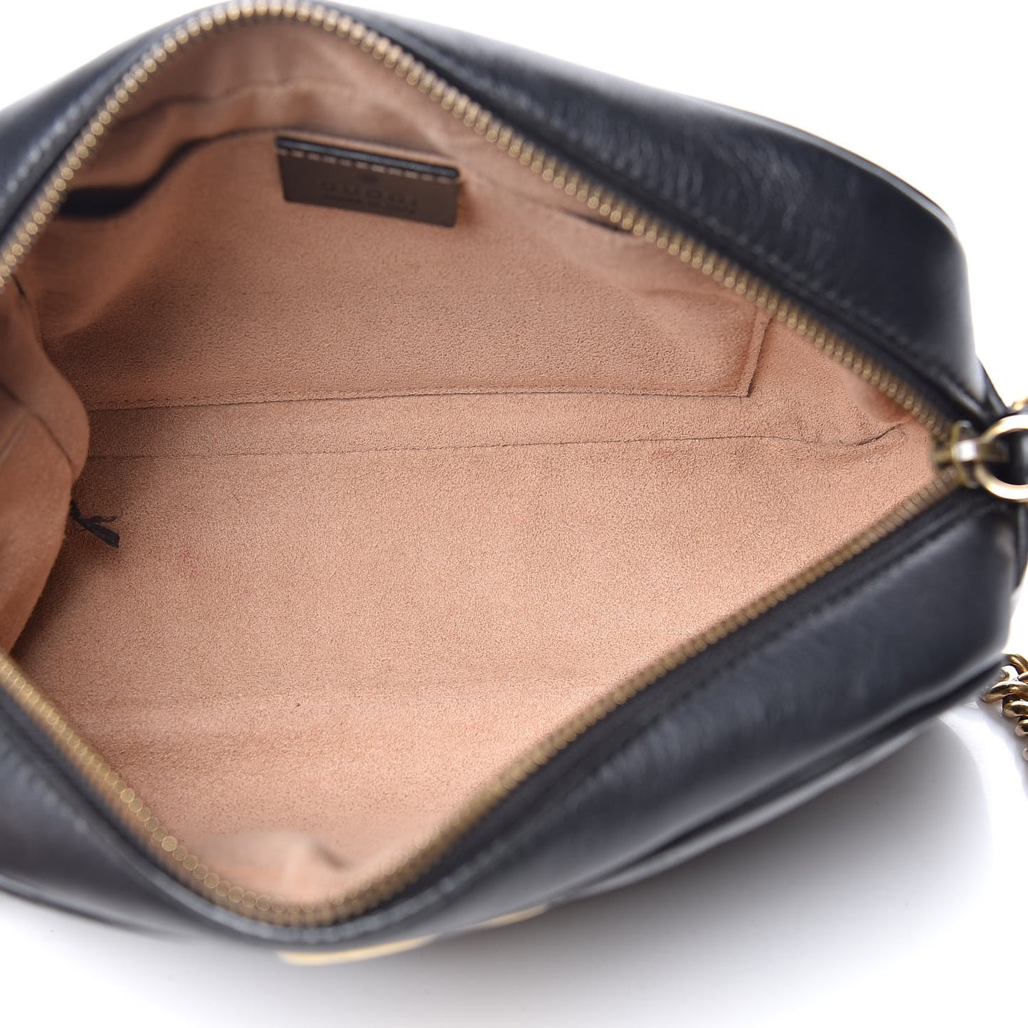 Calfskin Matelasse Small GG Marmont Chain Shoulder Bag Black