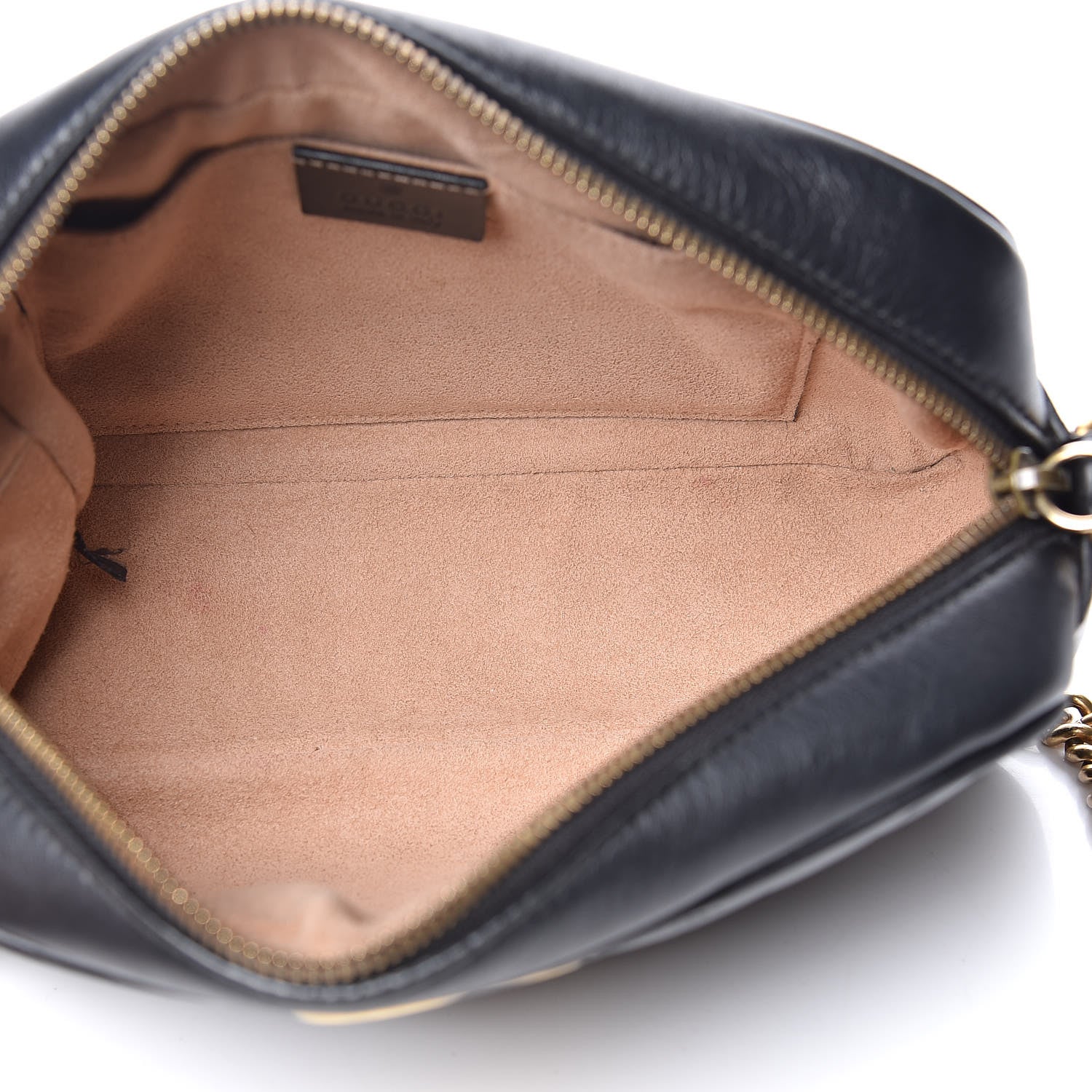 Gucci Calfskin Matelasse Small GG Marmont Chain Shoulder Bag Black 5 of 10