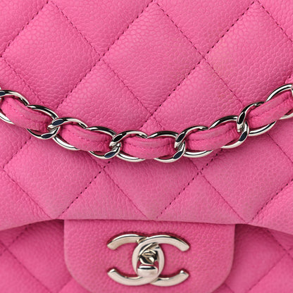 Chanel Iridescent Caviar Quilted Jumbo Double Flap Pink 11 of 14