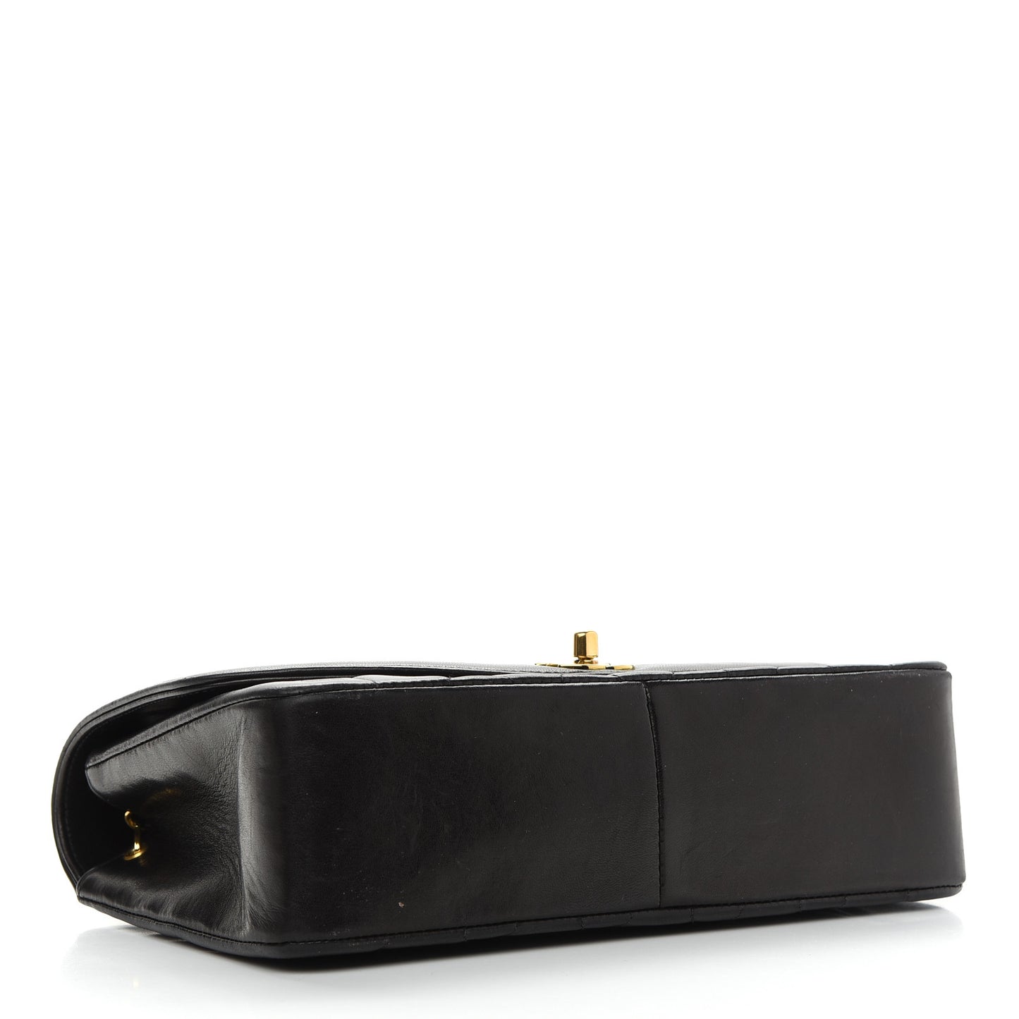 Lambskin Quilted Medium Single Flap Black