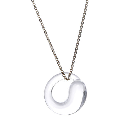 Tiffany 18K Yellow Gold Quartz Elsa Peretti Eternal Circle Pendant Necklace 4 of 6