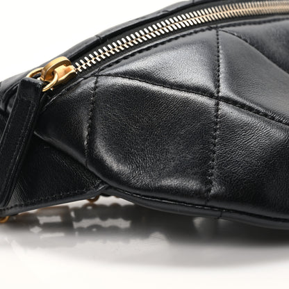 Chanel Lambskin Enamel Quilted Waist Bag Black 9 of 11