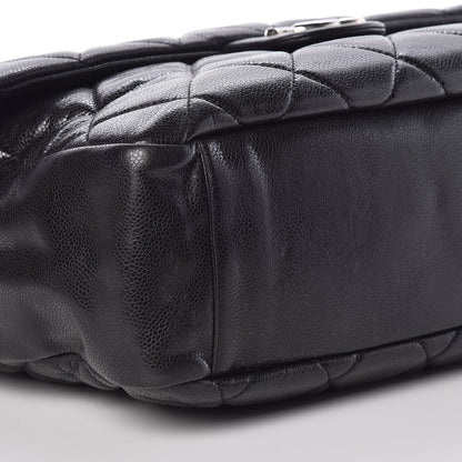 Chanel Glazed Caviar Large Nature Flap Bag Black 8 of 9