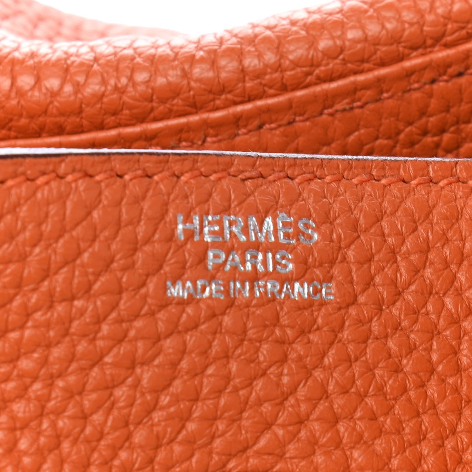 Hermes Taurillon Clemence Lindy 34 Orange 6 of 9