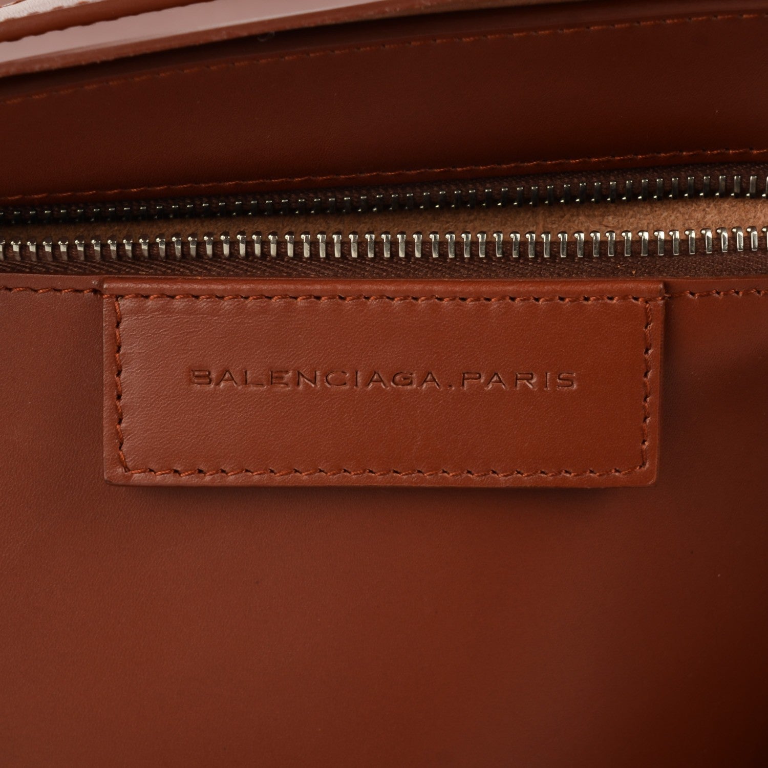 Balenciaga Calfskin Pocket Tote M Chocolate Black 7 of 9