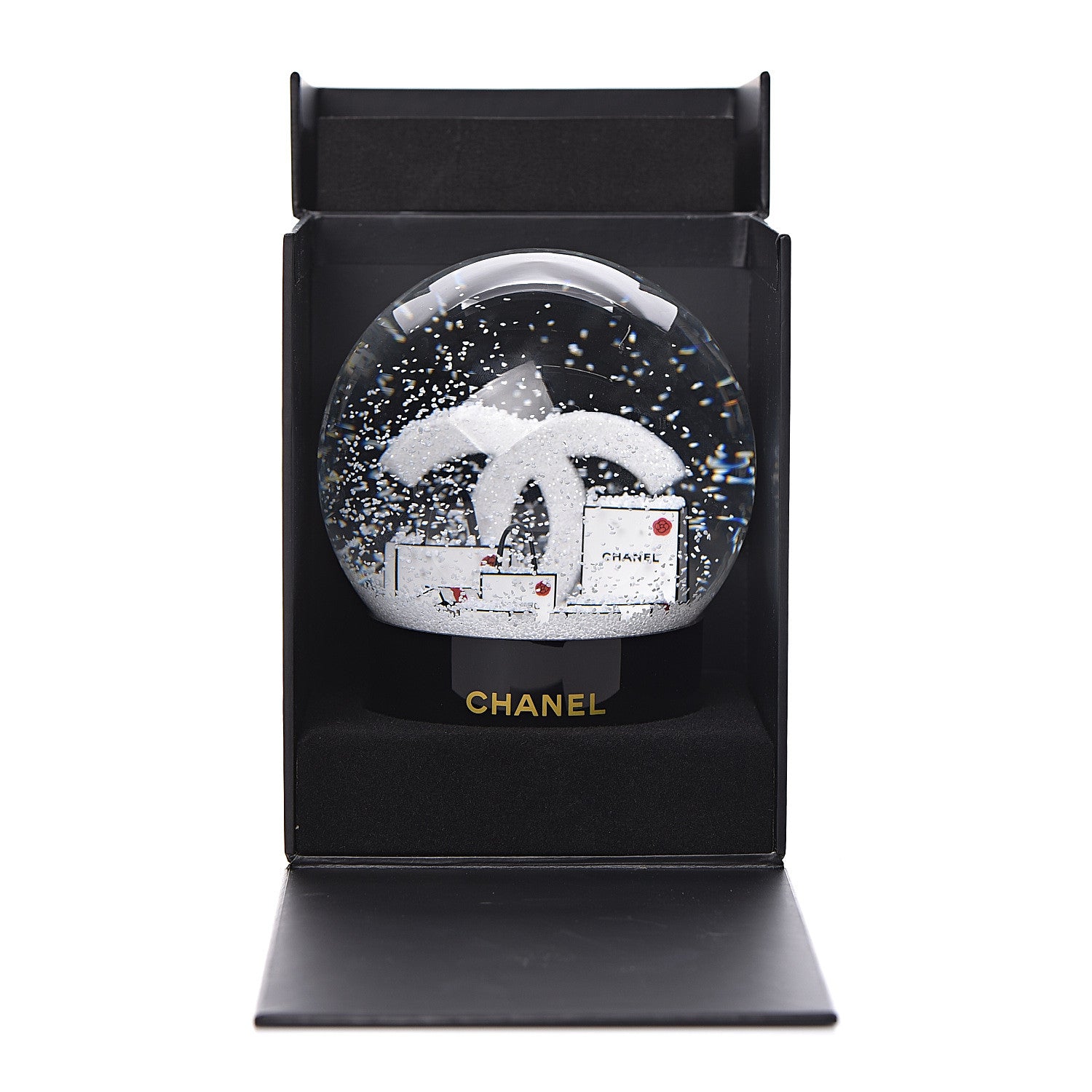 Chanel Glass CC Shopping Bag Snow Globe 4 of 4