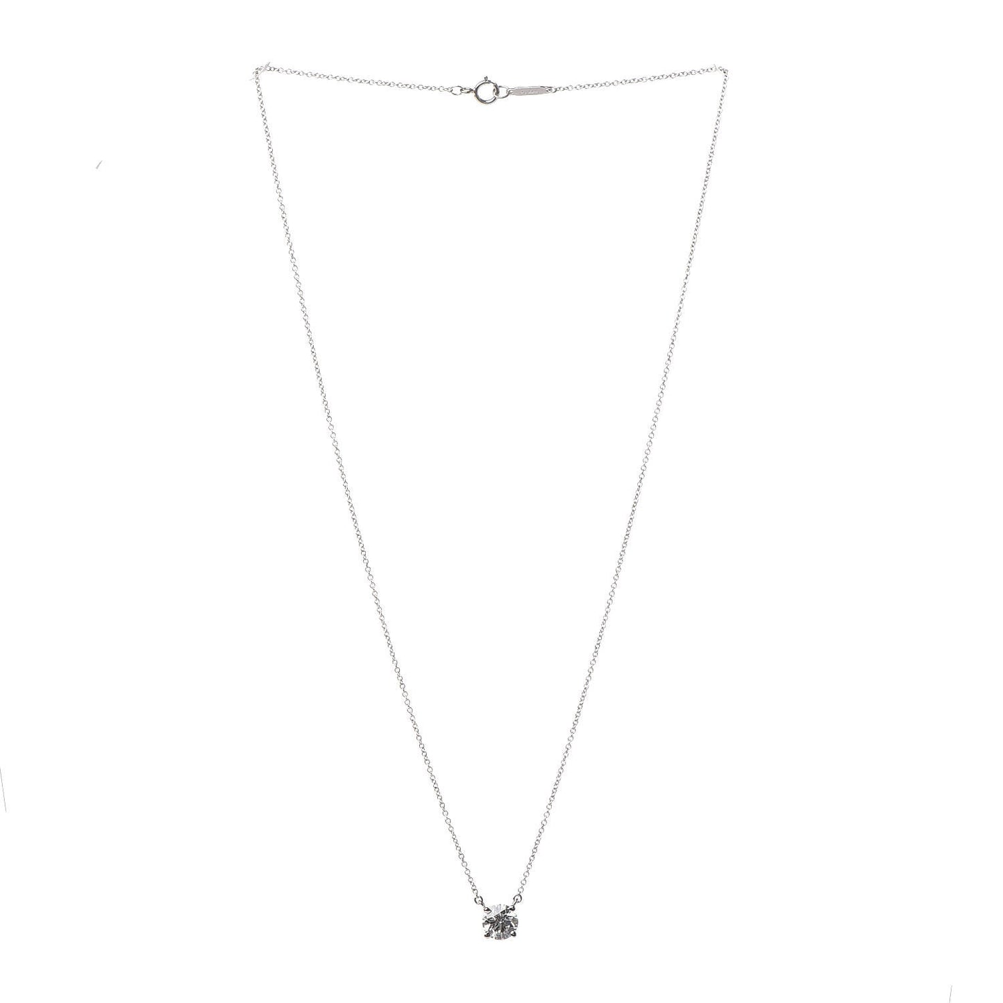 Platinum Diamond 1.14ct Solitaire Pendant Necklace