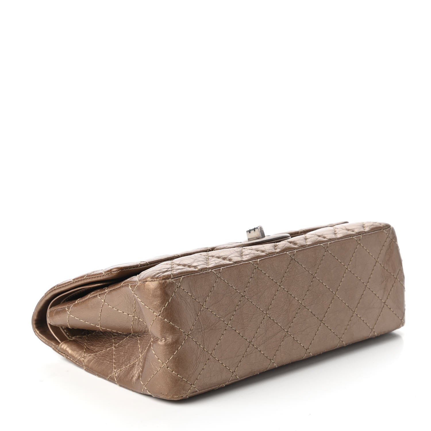 Chanel Metallic Aged Calfskin Quilted 2.55 Reissue 225 Flap Bronze 4 of 10