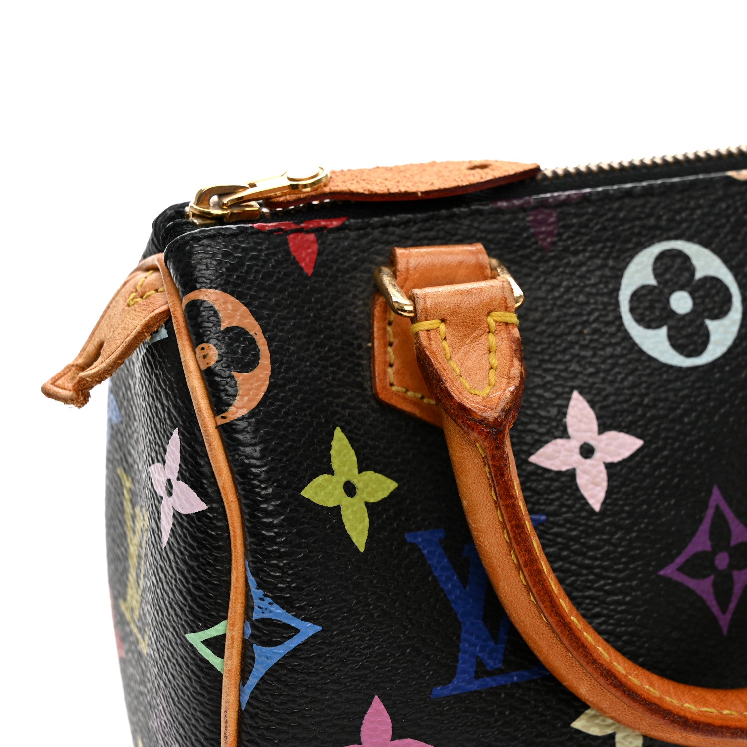 Louis Vuitton Monogram Multicolor Mini Sac HL Speedy Black 12 of 13
